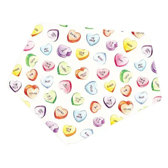 Bibby Bubby Bandana - Conversation hearts