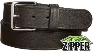 Black American Bison Money Belt With 25" Zipper
