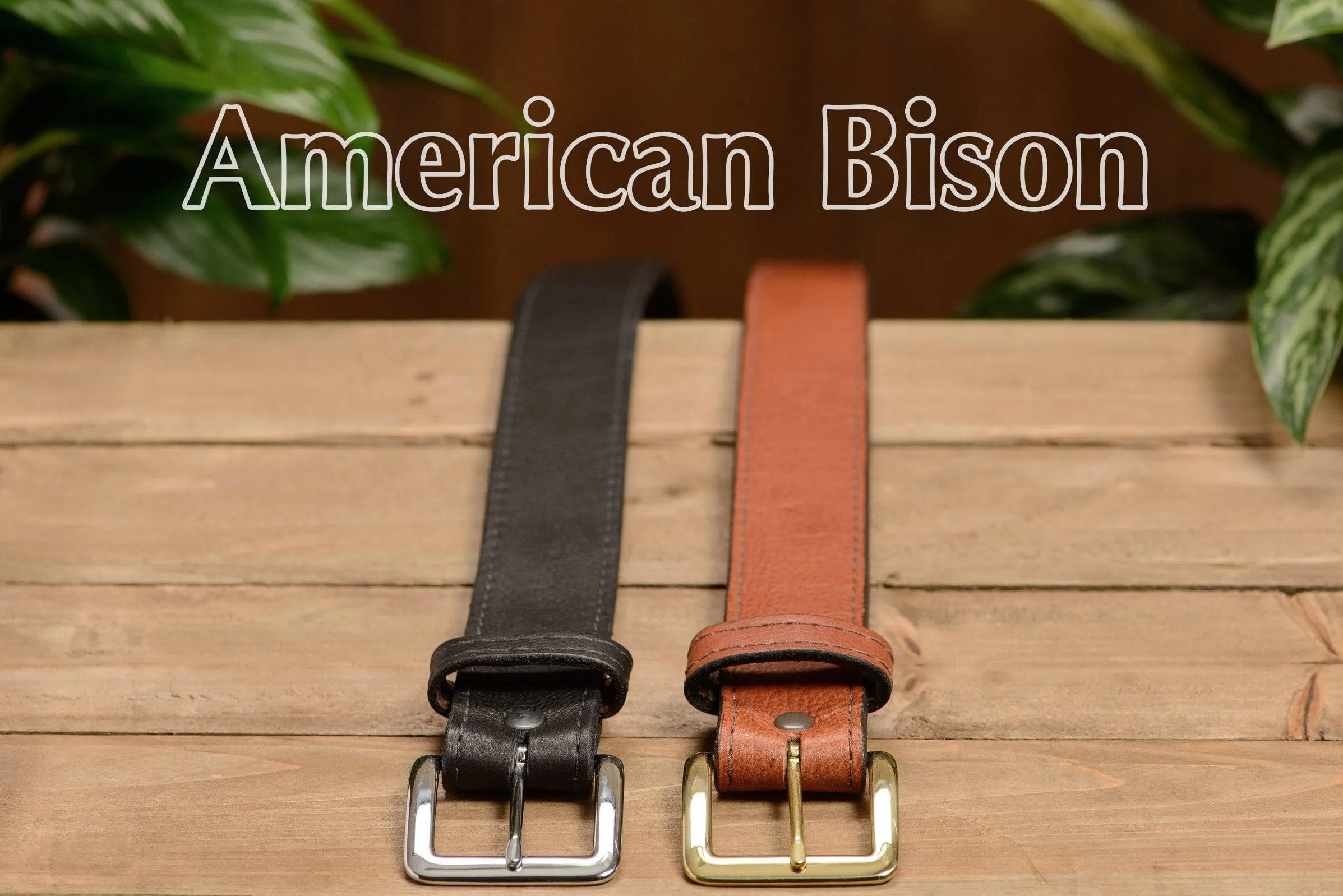 Black American Bison Money Belt With 25" Zipper
