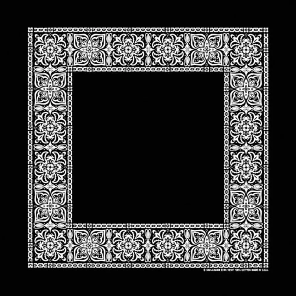 Black & White Open Center Paisley