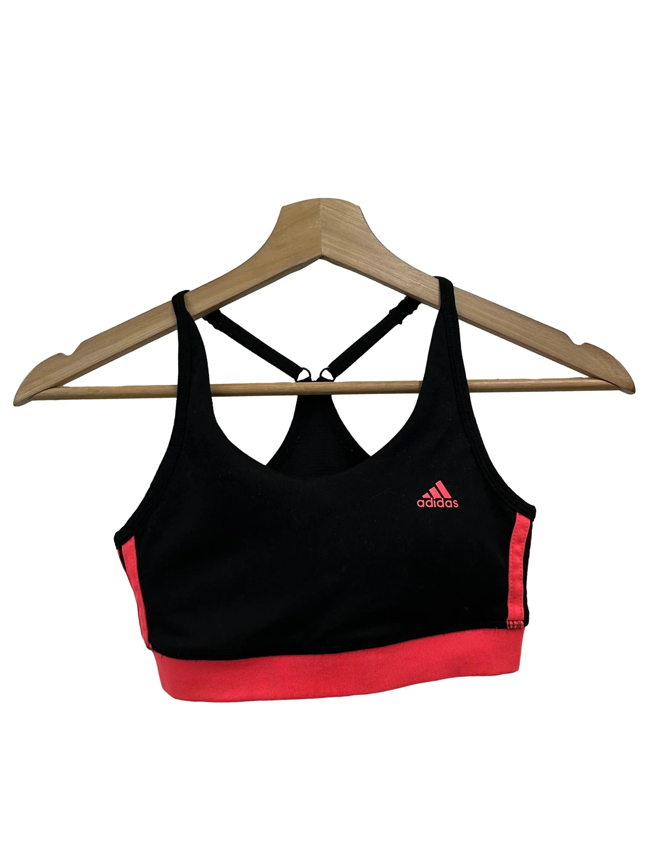 Black And Neon Pink Adidas Sports Bra
