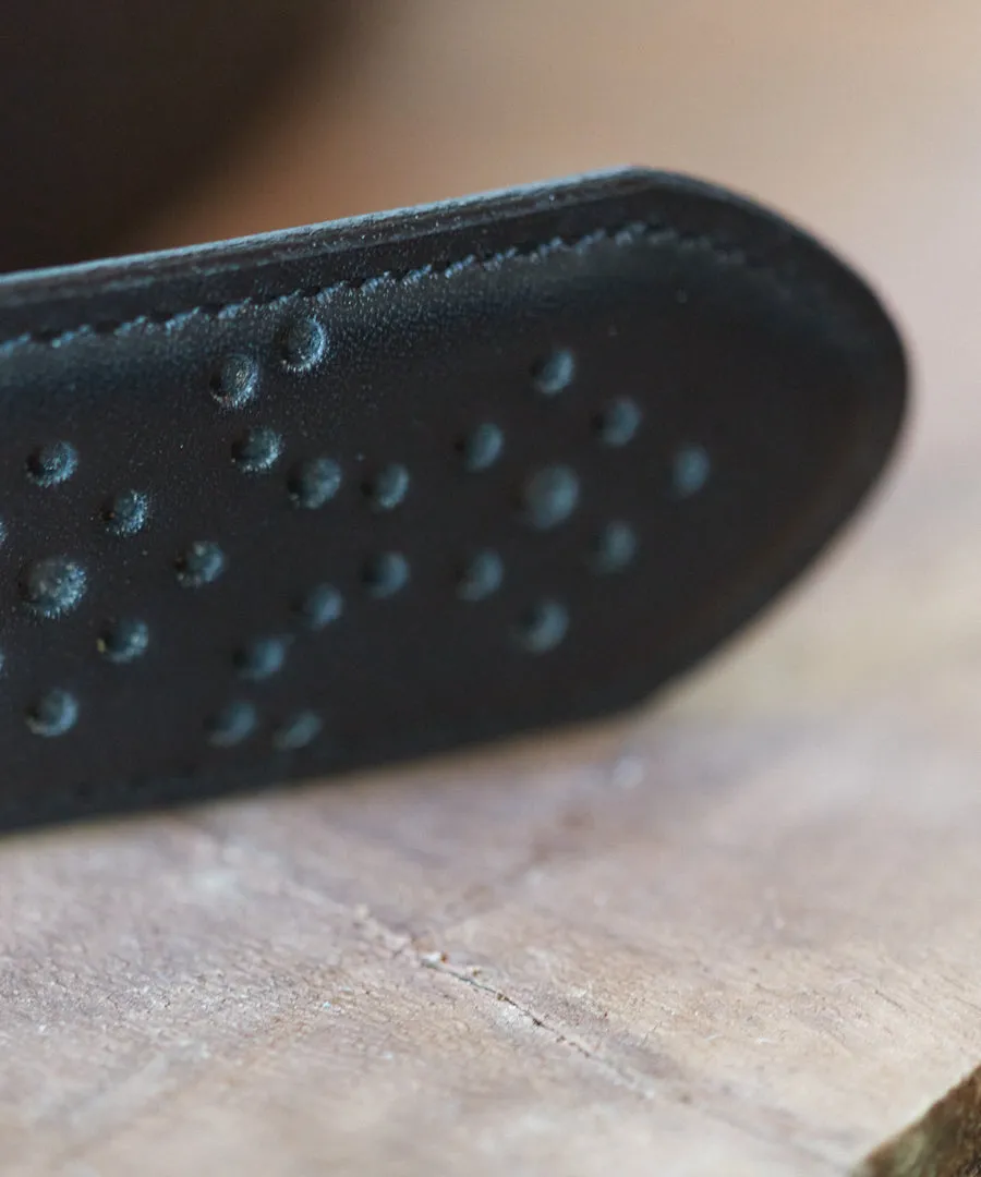 Black Aniline Steer Leather Belt