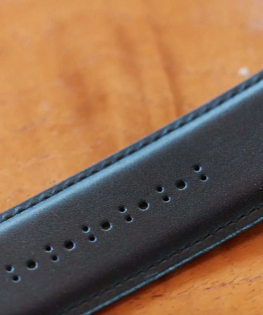 Black Aniline Steer Leather Belt