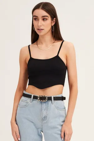 Black Braid Buckle Belts