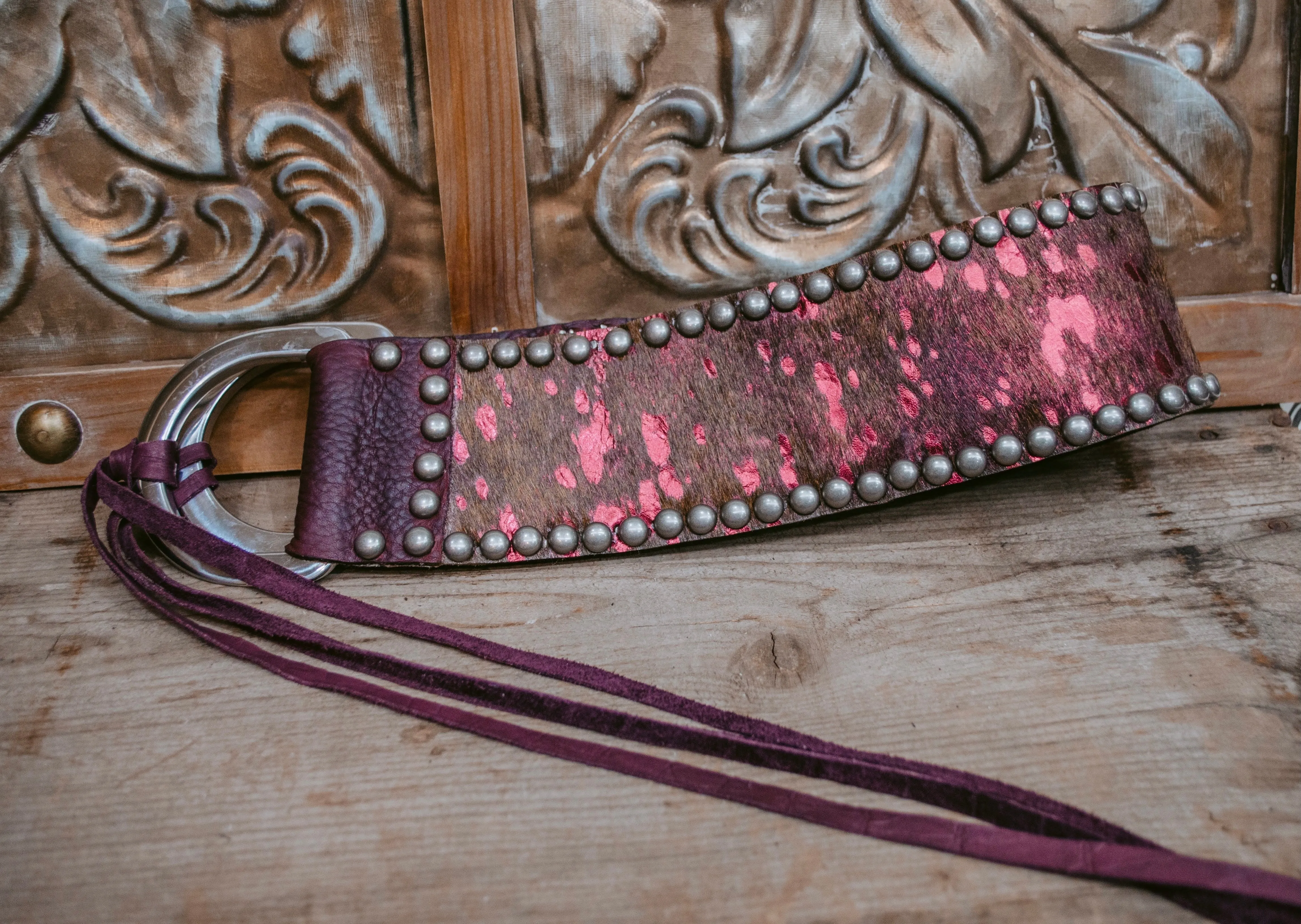 Black Cherry Cinch Belt