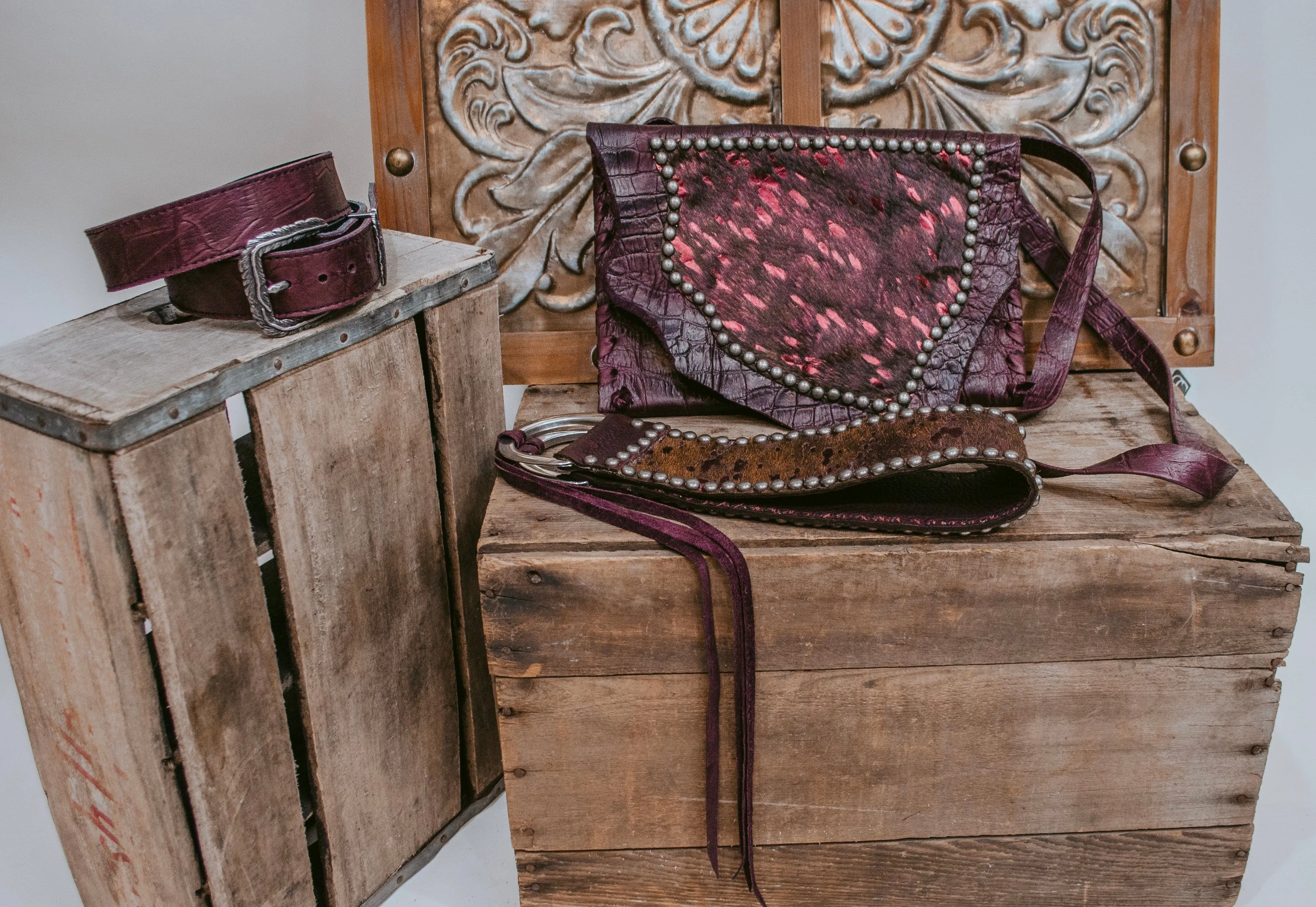 Black Cherry Cinch Belt
