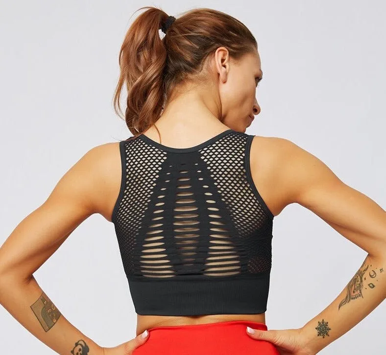Black Fish Net Bra