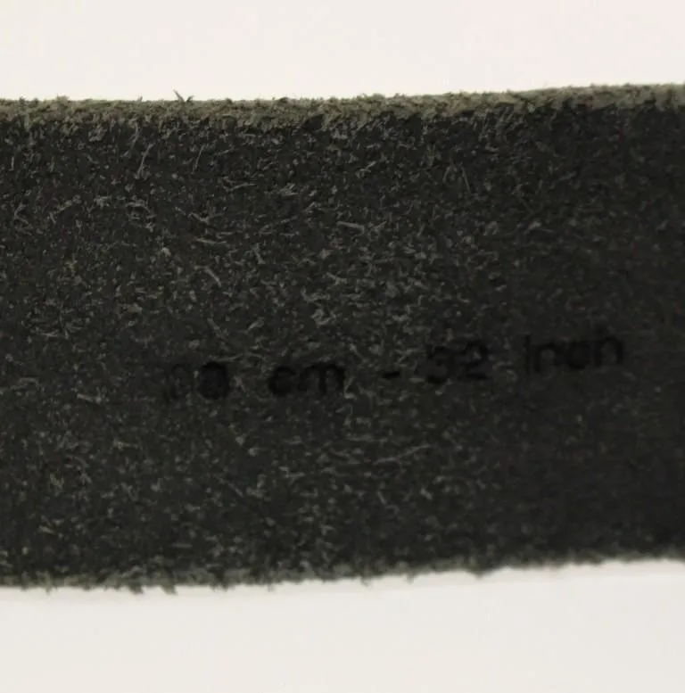 Black Leather Logo Belt