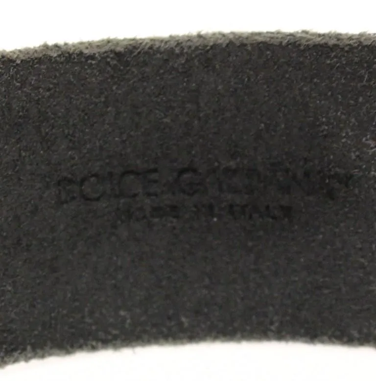 Black Leather Logo Belt