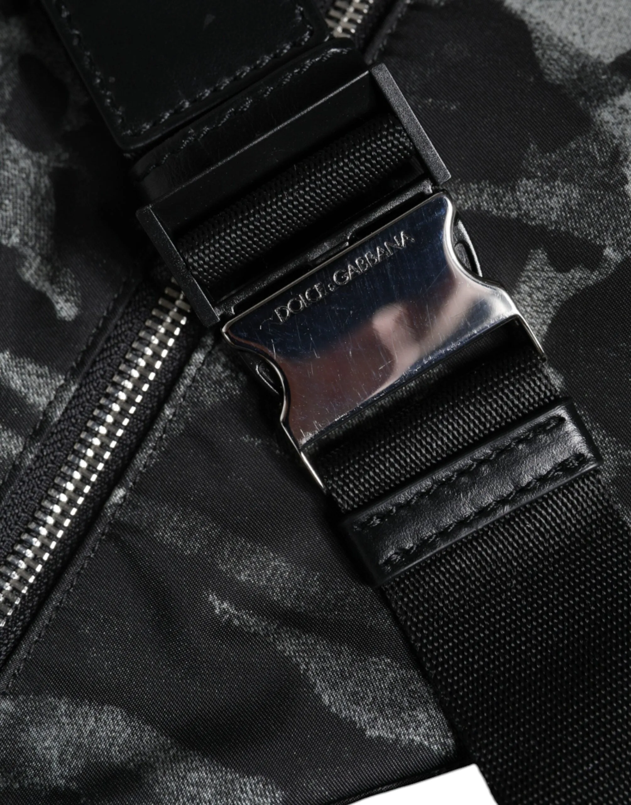 Black Leopard Fabric Belt Waist Fanny Pack Bag