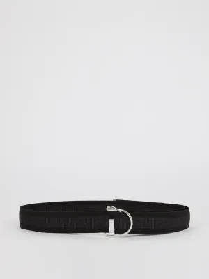 Black Logo Strap Belt