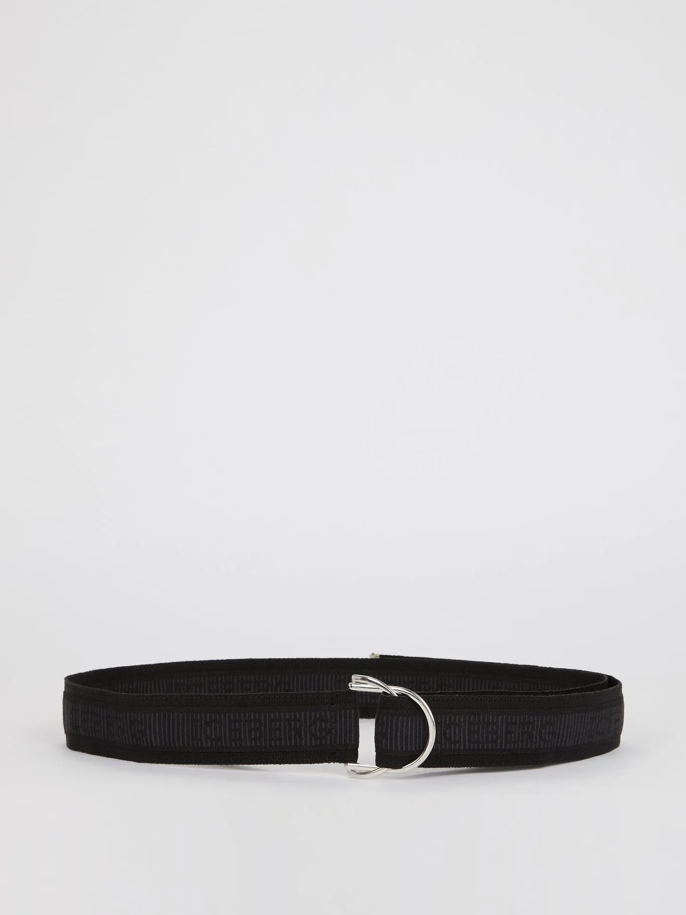 Black Logo Strap Belt