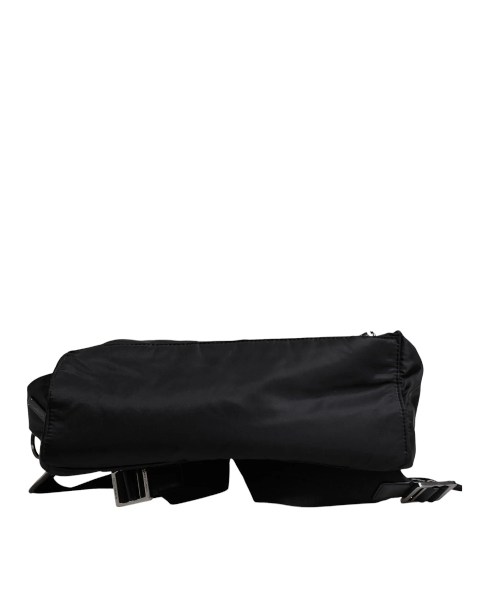 Black Logo Tape Polyamide School Travel Backpack Bag