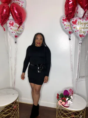 Black Mini dress (Belt included)