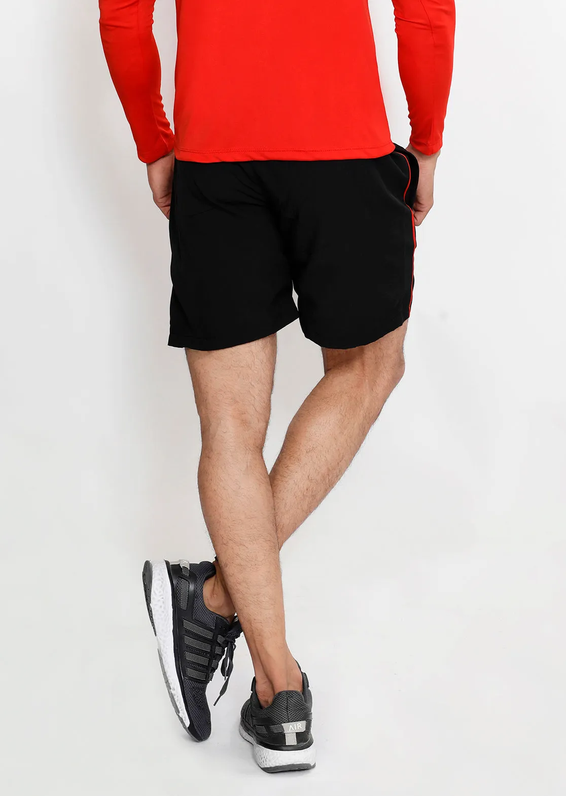 Black Red Detail Running Shorts