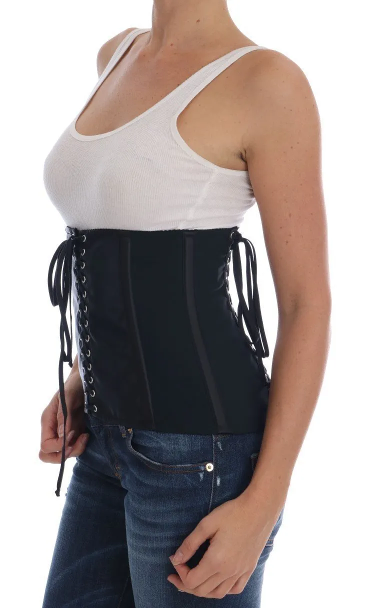 Black Stretch Waist Corset Belt