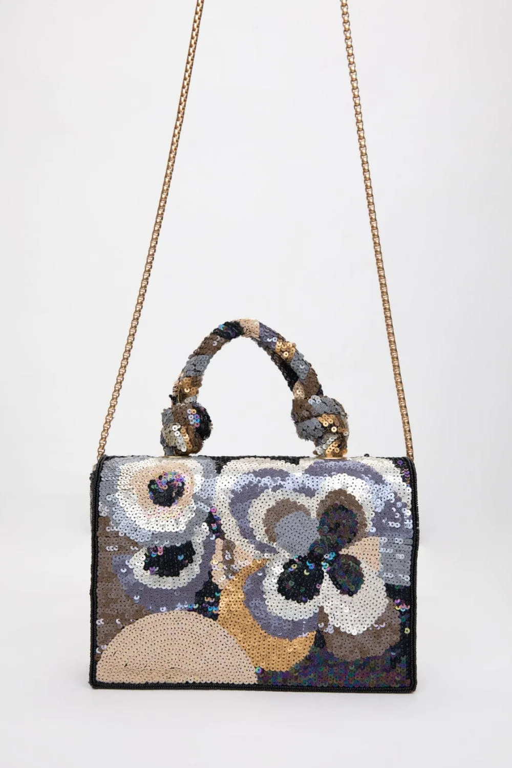 Black Velvet Beaded Clutch Purse: Elegant Sequin Party Bag