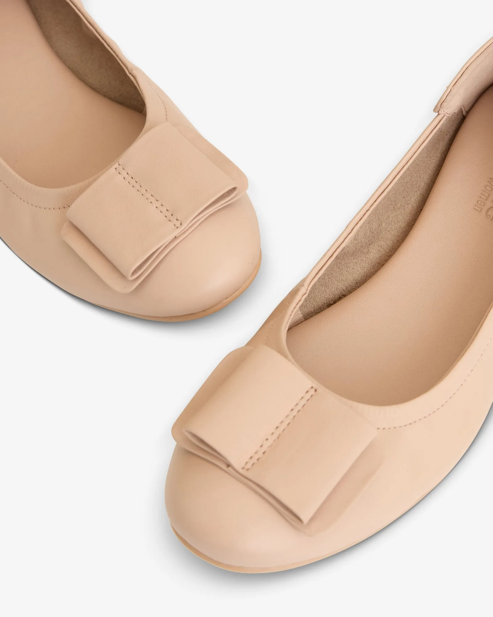 Blair Ballerina Leather Flats - Latte (Women)