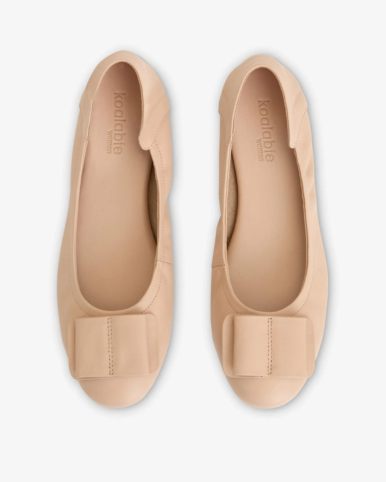 Blair Ballerina Leather Flats - Latte (Women)