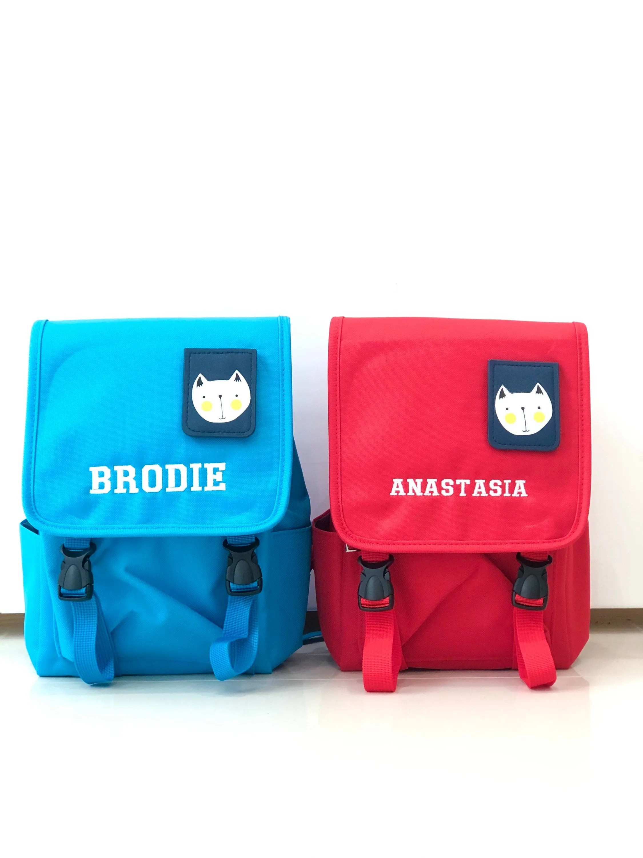 (Blue) Personalised Unisex Mini Dog Nursery School Backpack Rucksack Bag