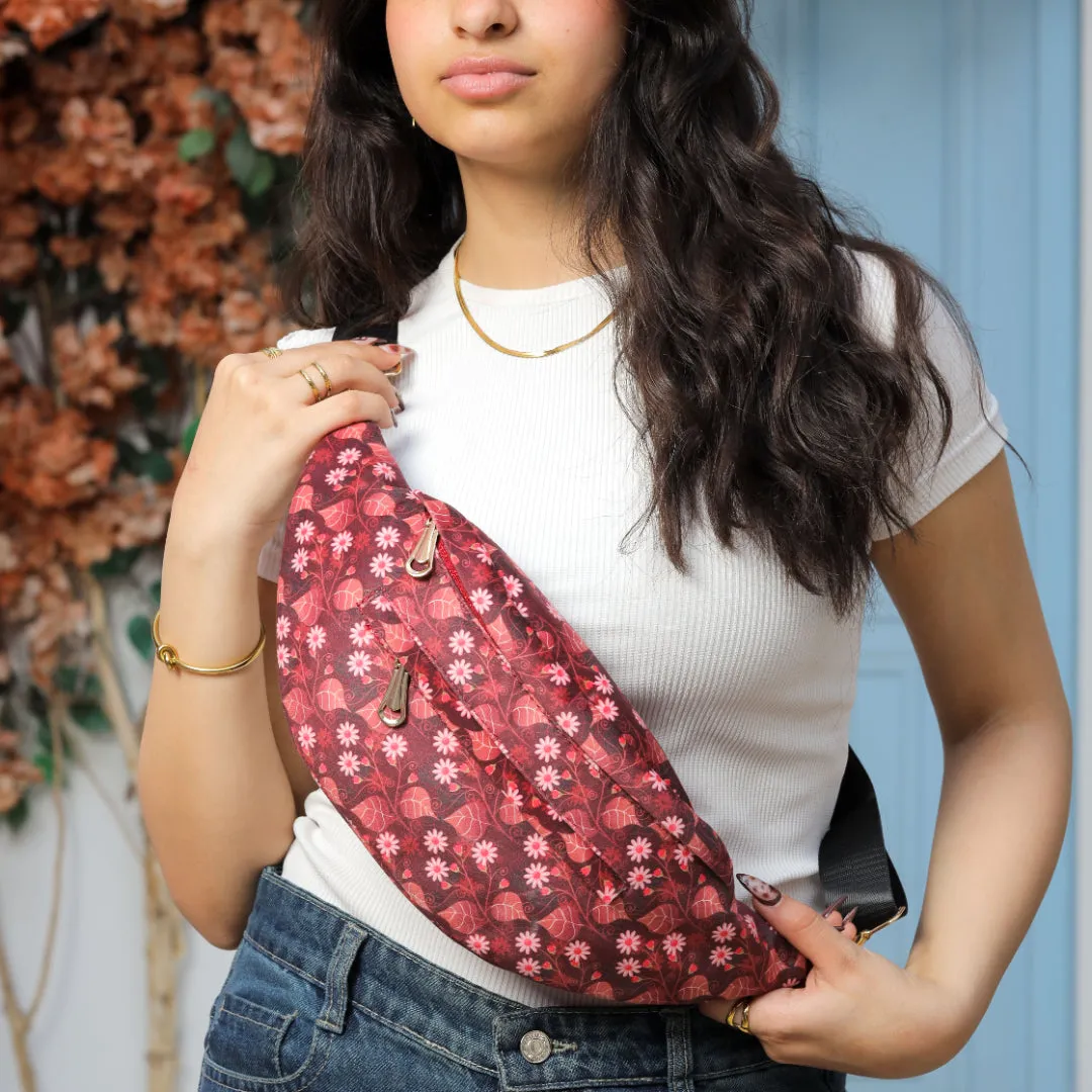 Blush Feather Sling Bag