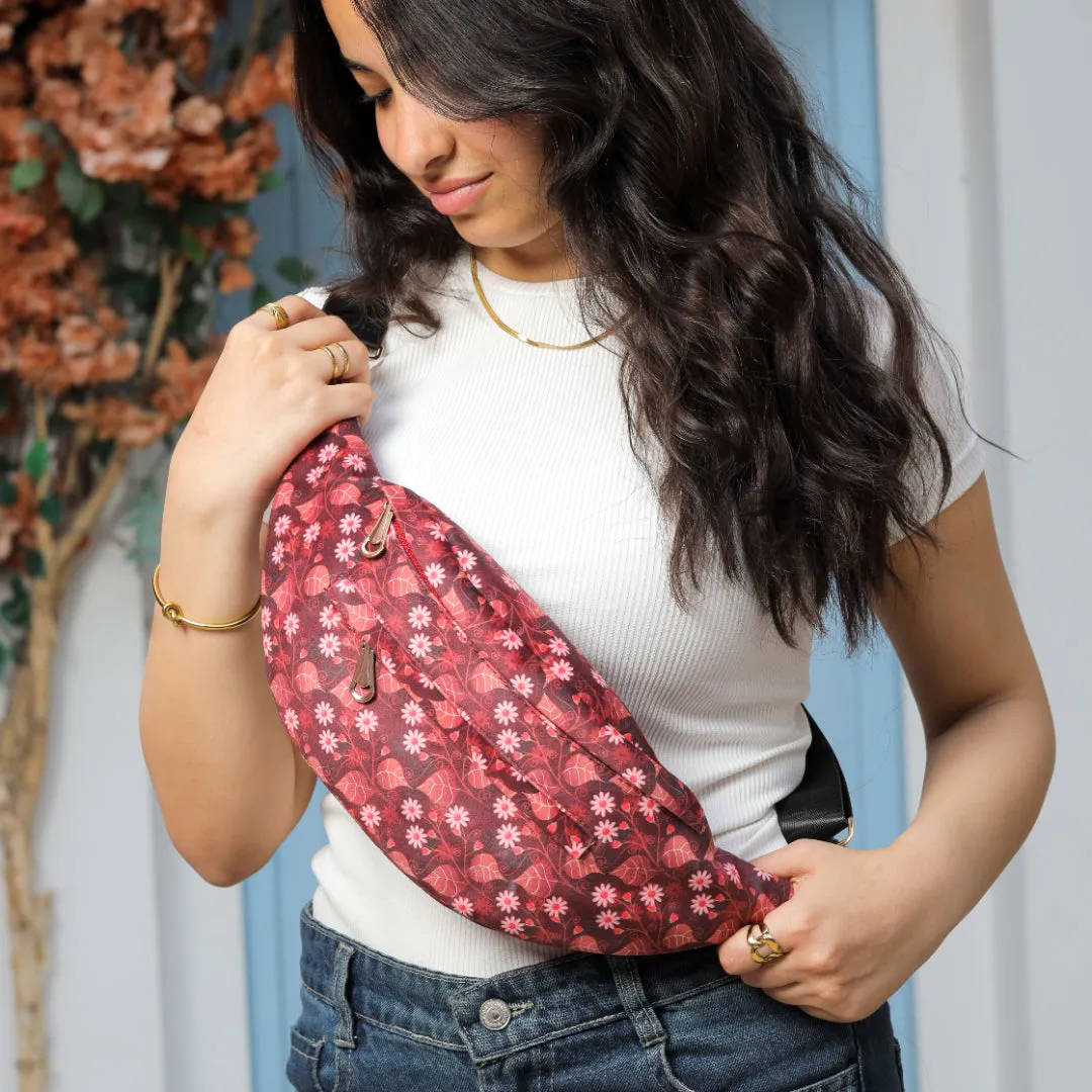 Blush Feather Sling Bag