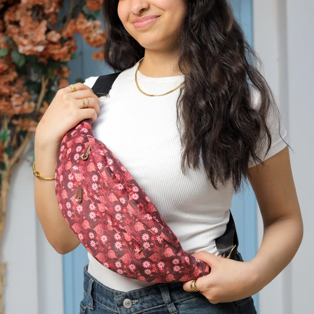 Blush Feather Sling Bag