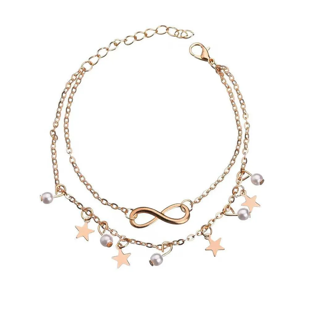 Bohemian Infinity Tassel Foot Anklet