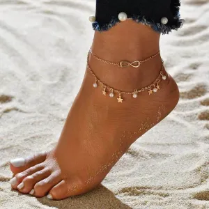 Bohemian Infinity Tassel Foot Anklet