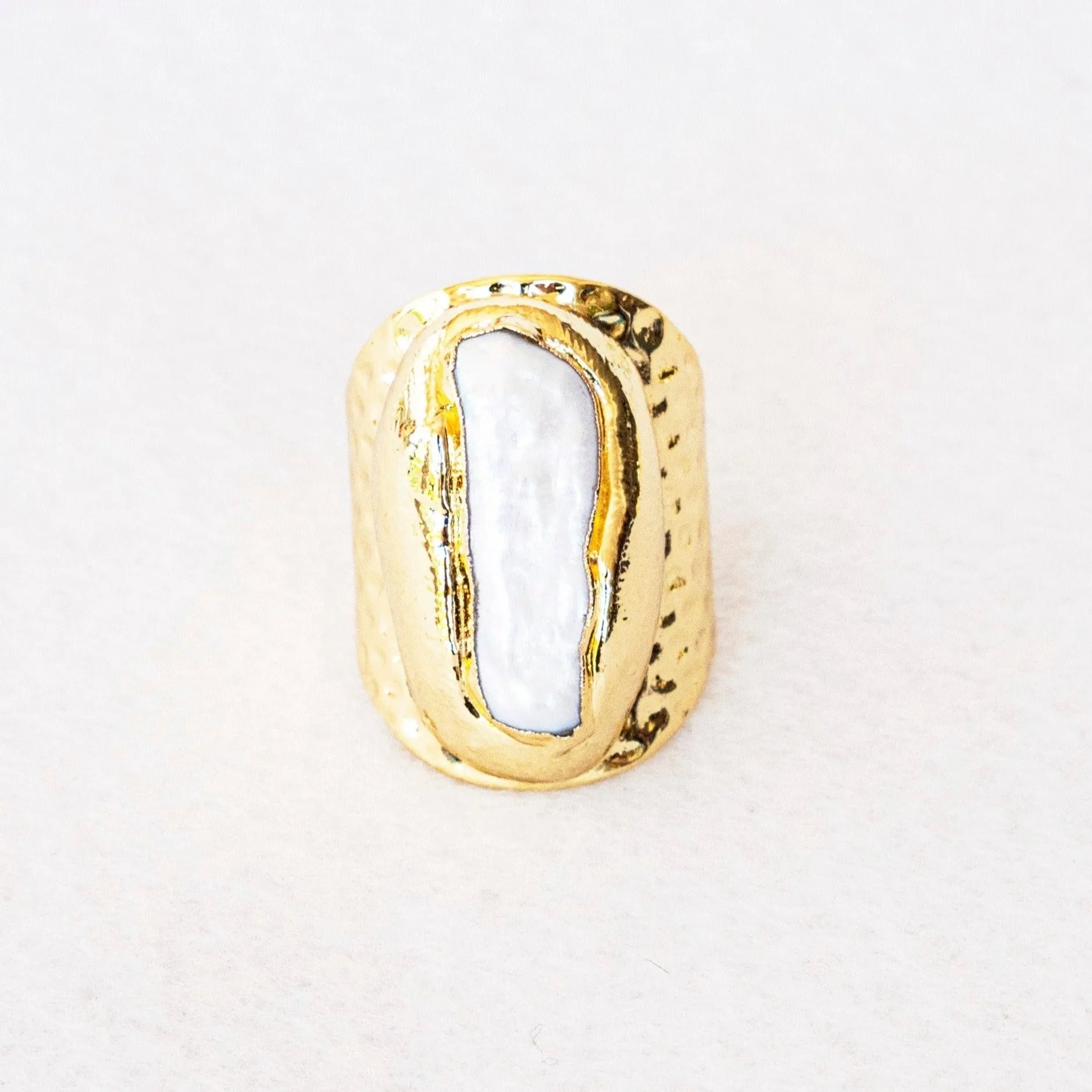 Boho & Mala Natural Freshwater Pearl Statement Ring R1090