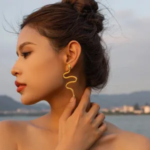 Boho & Mala Stainless Steel Gold Plated Hoop Earrings