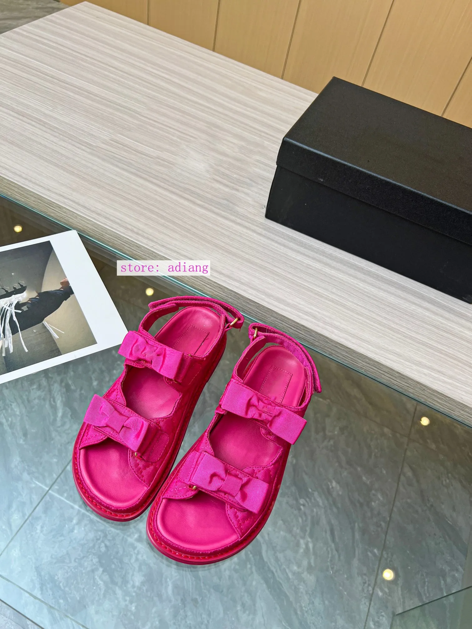 bow flats casual fabric sandals lamb lining shoes fashion women 2023 35-40 high quality