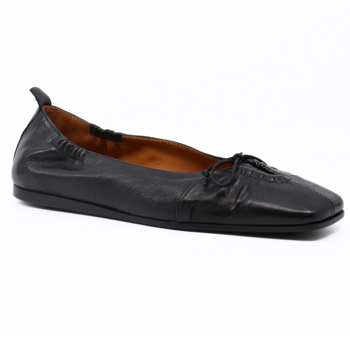 Bow Stitch Black Flat