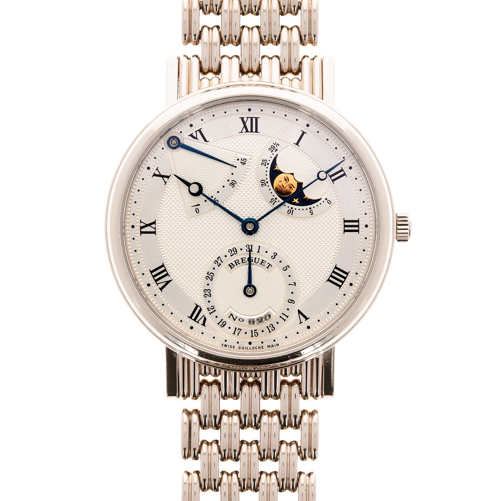 Breguet White Gold Power Reserve Moonphase Classique Ref. 3130 on Bracelet