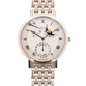 Breguet White Gold Power Reserve Moonphase Classique Ref. 3130 on Bracelet