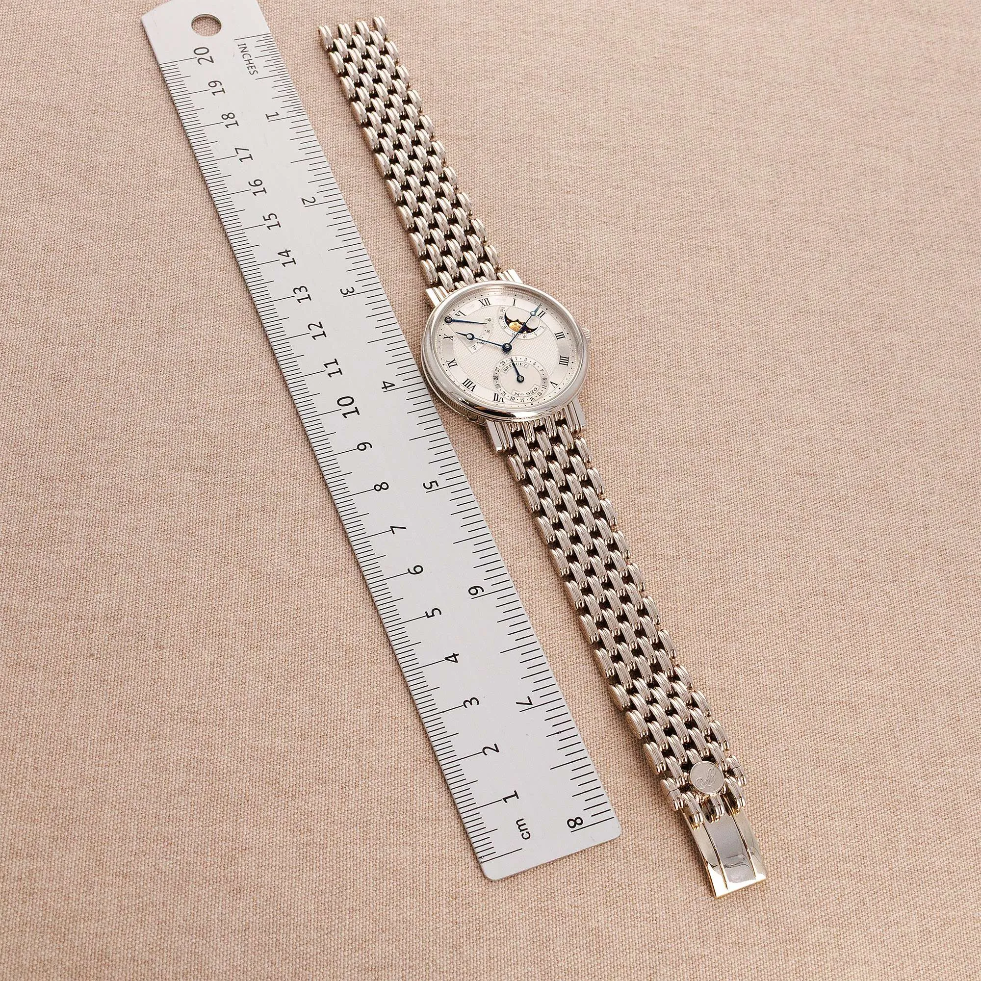 Breguet White Gold Power Reserve Moonphase Classique Ref. 3130 on Bracelet