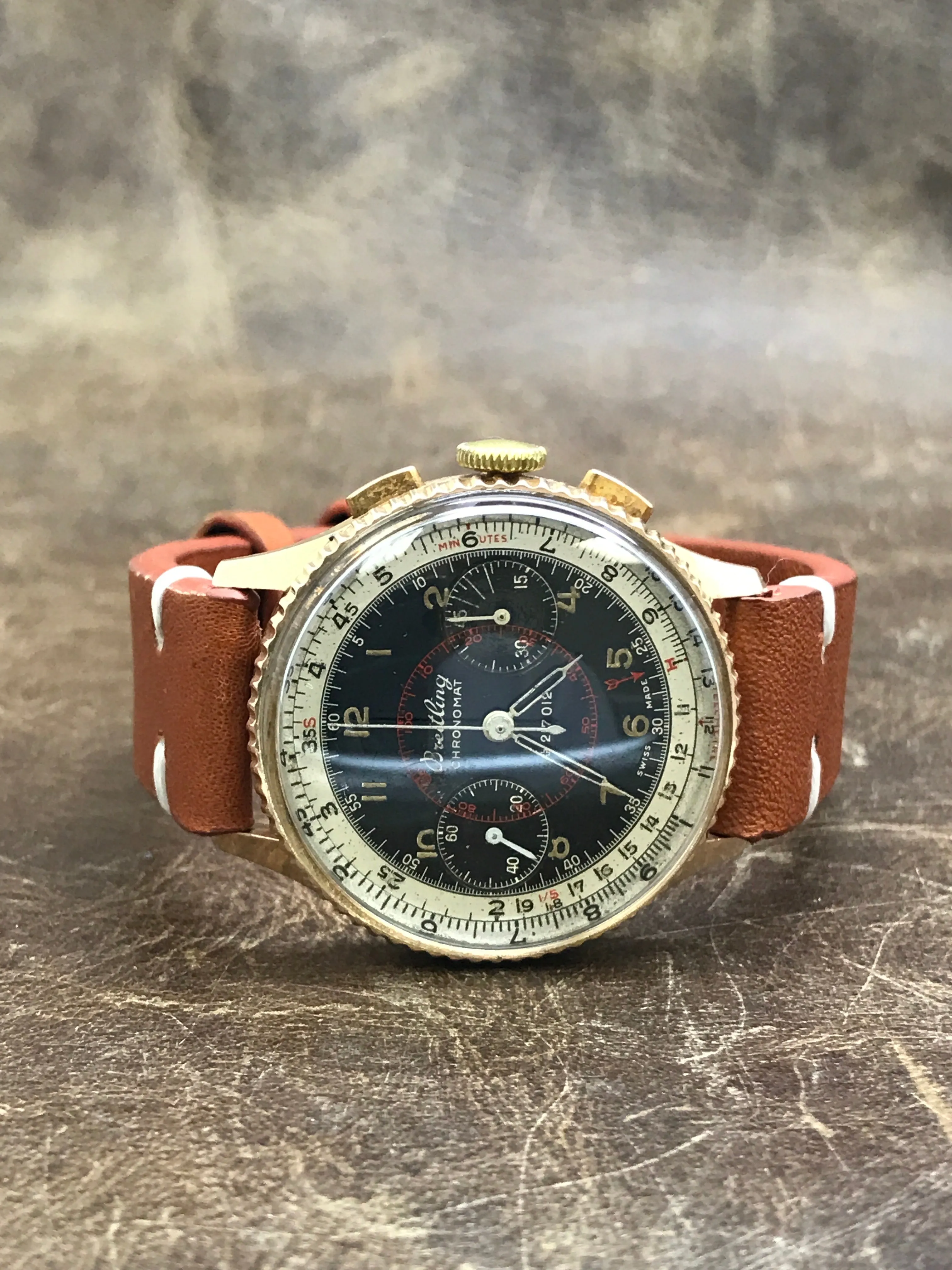 Breitling Chronomat 217012 769 Black Dial Manual Wind Men's Watch