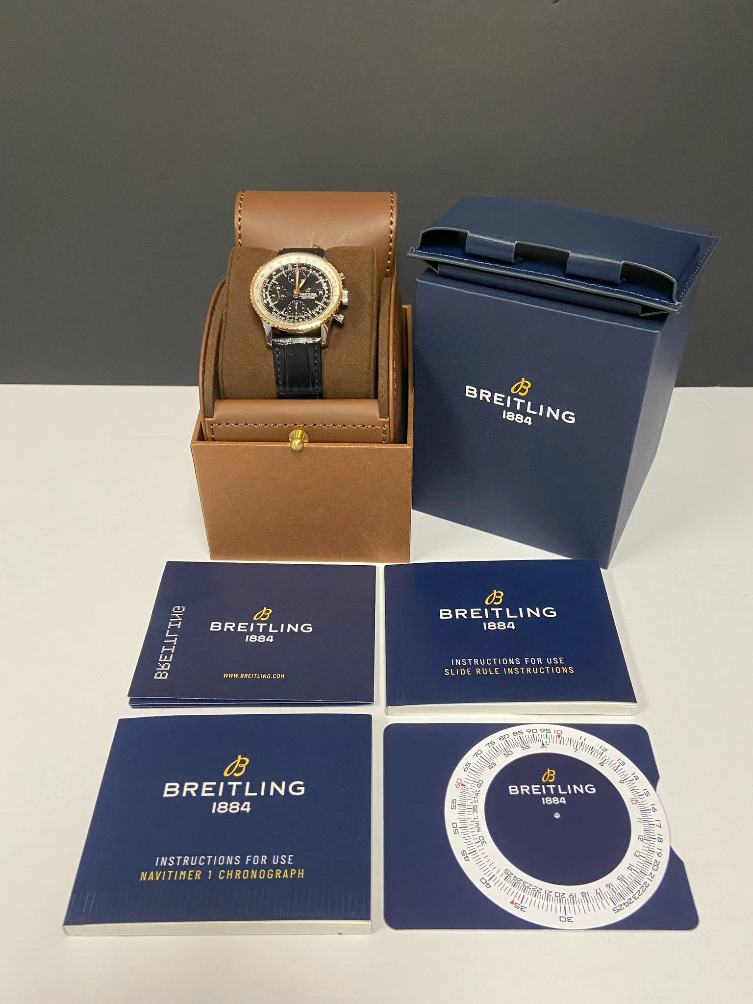 Breitling Navitimer 41mm 18K Rose Gold Bezel U13324 Black Dial Automatic Men's Watch