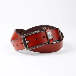 Brown Anti Scratch Mens Stainless Steel Designer Buckle Belt - Perfect Leather Dress Belt