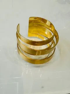 Brushed Golden Diana 5-Band Cuff