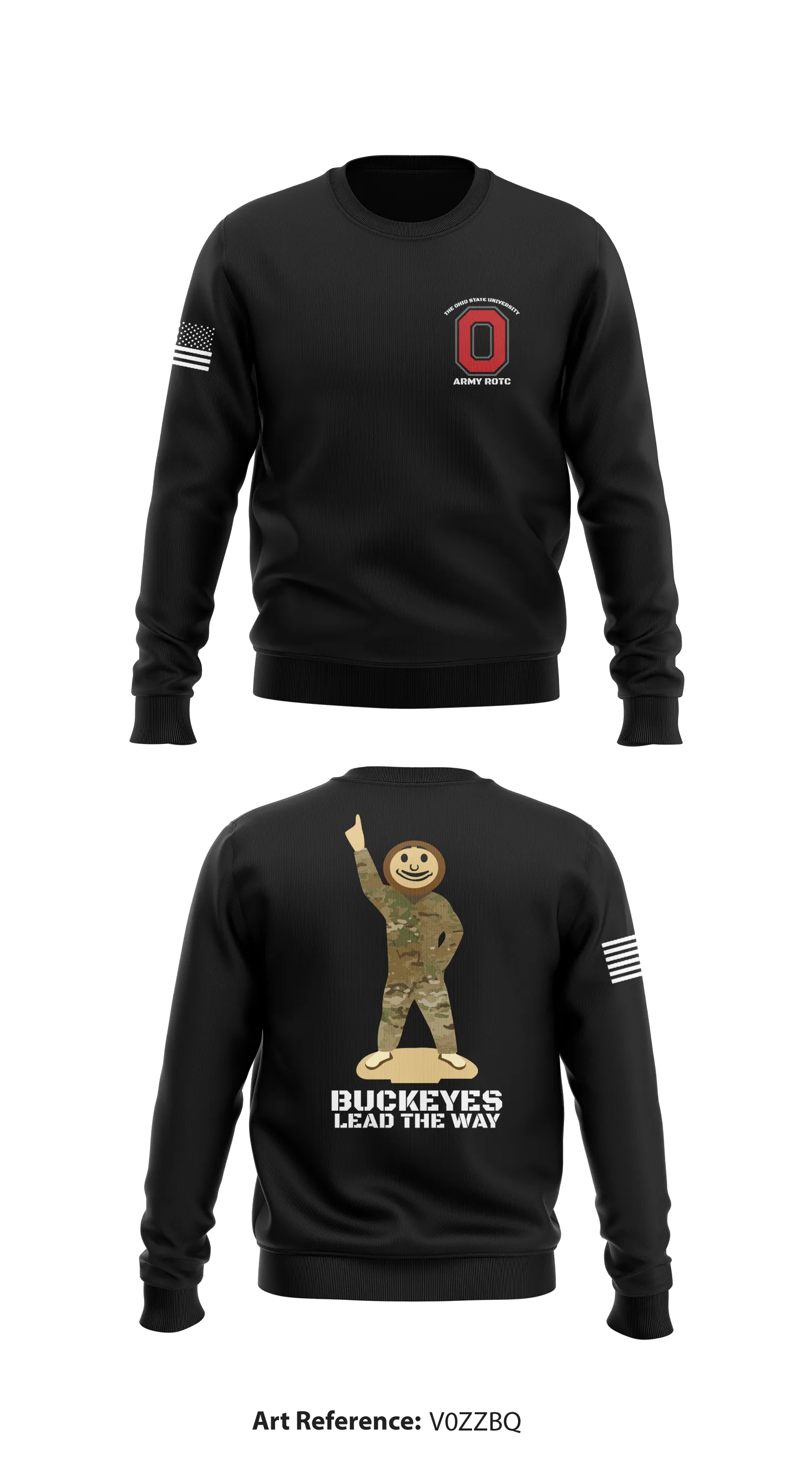 Buckeye Battalion Army ROTC Store 1 Core Men's Crewneck Performance Sweatshirt - V0ZZBQ