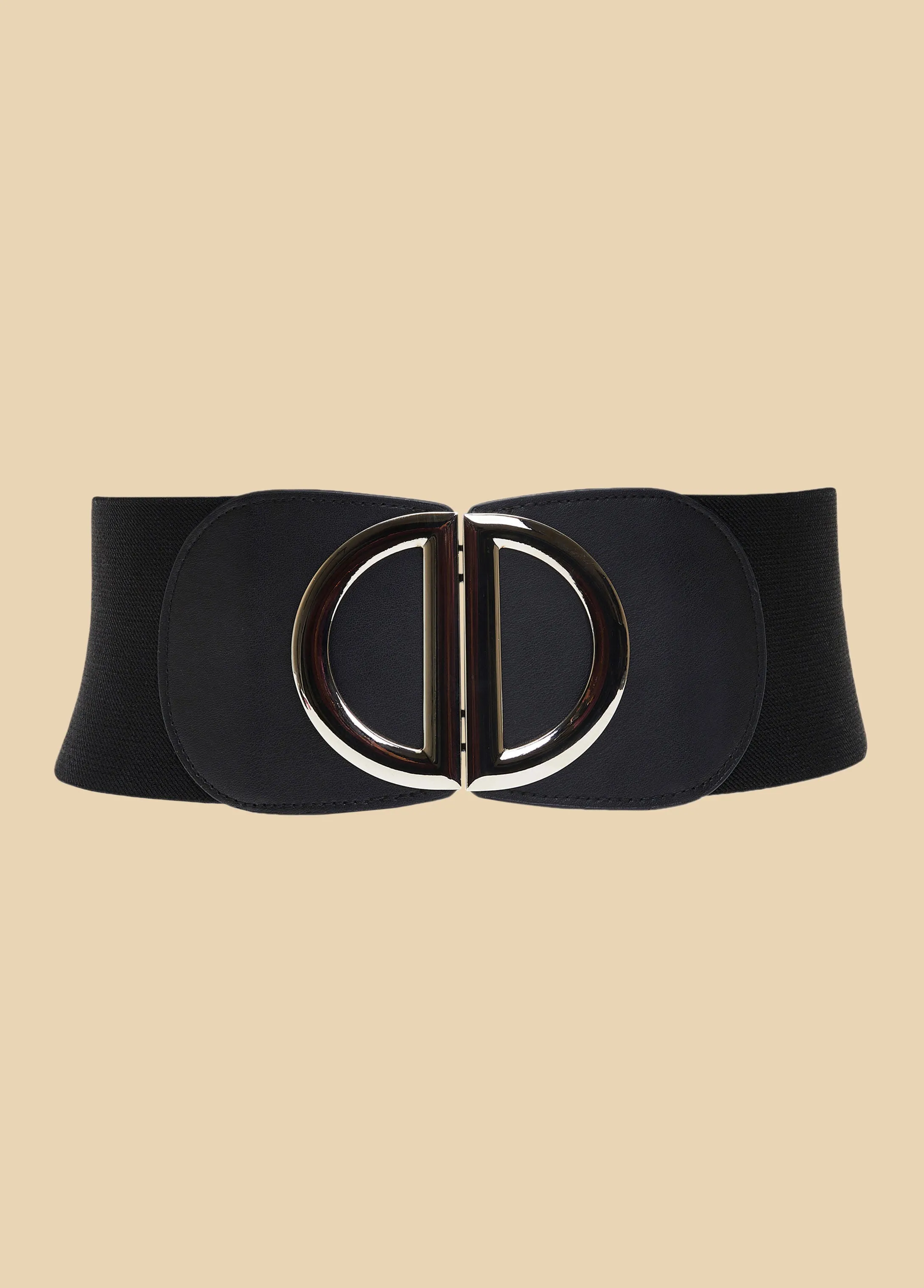 Buckle Embellished Stretch Belt