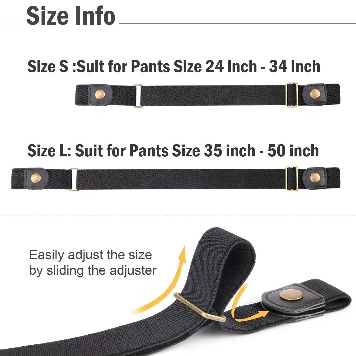 Buckle Free Women Stretch Belt Plus Size No Buckle/Show Invisible Belt for Jeans Pants Dresses