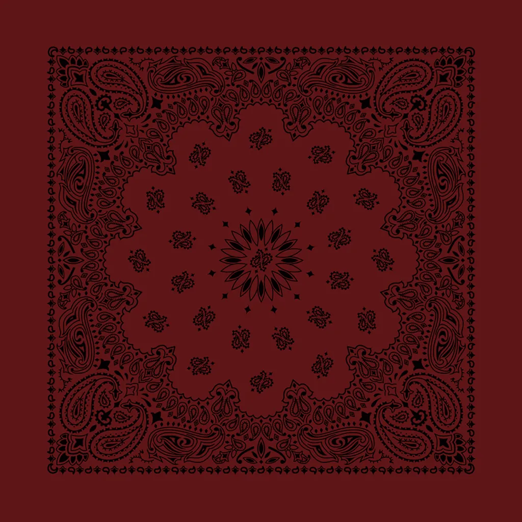 Burgundy & Black Paisley Bandana