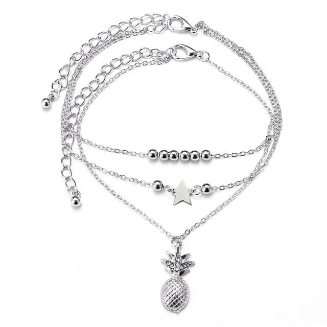 Butterfly Pendant Anklets