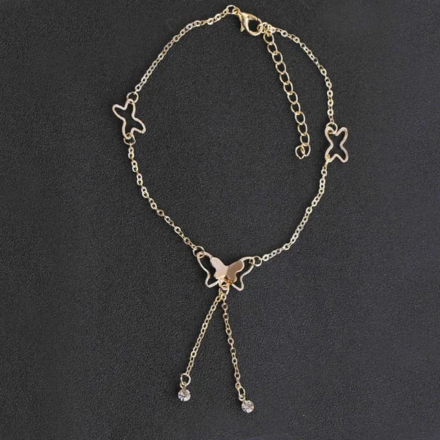 Butterfly Pendant Anklets
