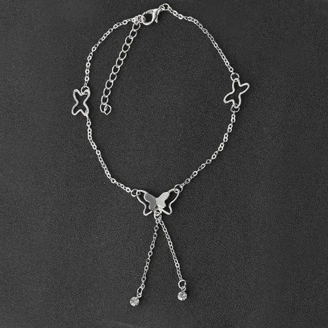 Butterfly Pendant Anklets