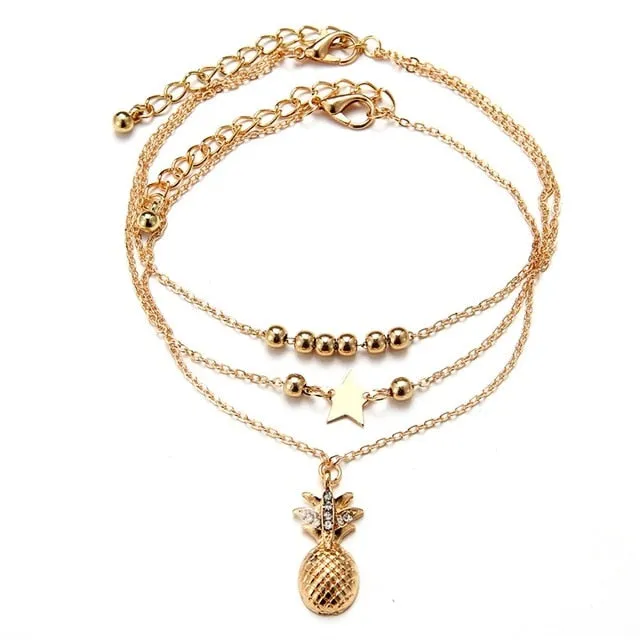 Butterfly Pendant Anklets