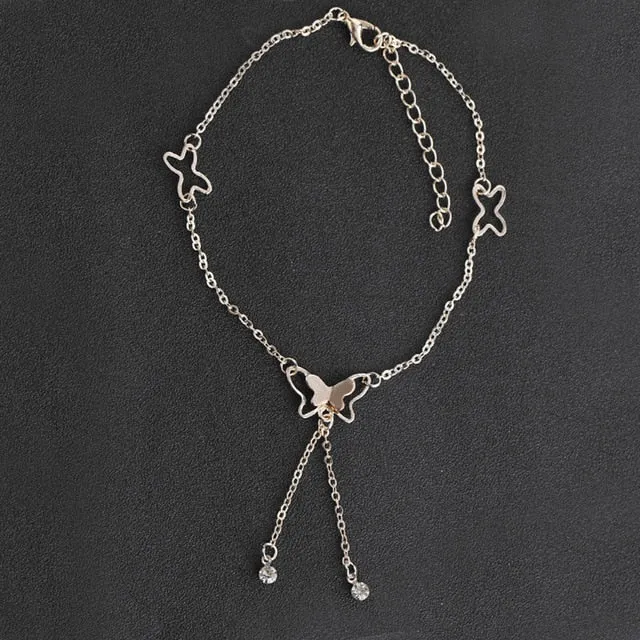 Butterfly Pendant Anklets