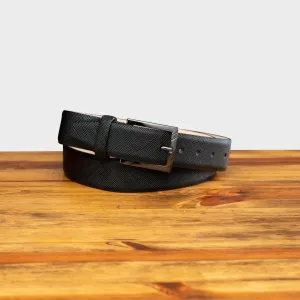 C1499 Calzoleria Toscana Saffiano Leather Belt Black